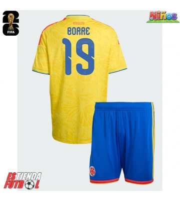 Colombia Rafael Santos Borre #19 Primera Equipación Niños Mundial 2026 Manga Corta (+ Pantalones cortos)